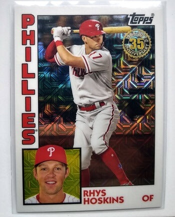 2019 Topps Chrome Rhys Hoskins Refractor Philadelphia Phillies Baseball Card  NMBU1