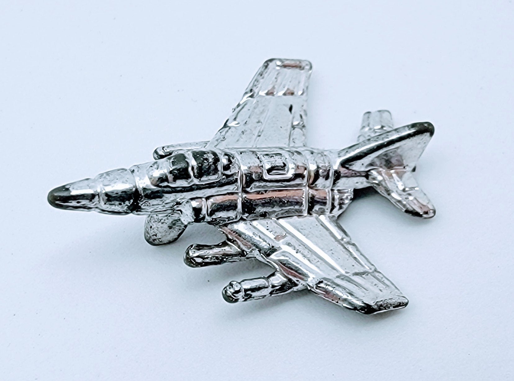 Micro Machines Military F-4 Phantom Chrome Miniature Toy MWAC2 simple Xclusive Collectibles