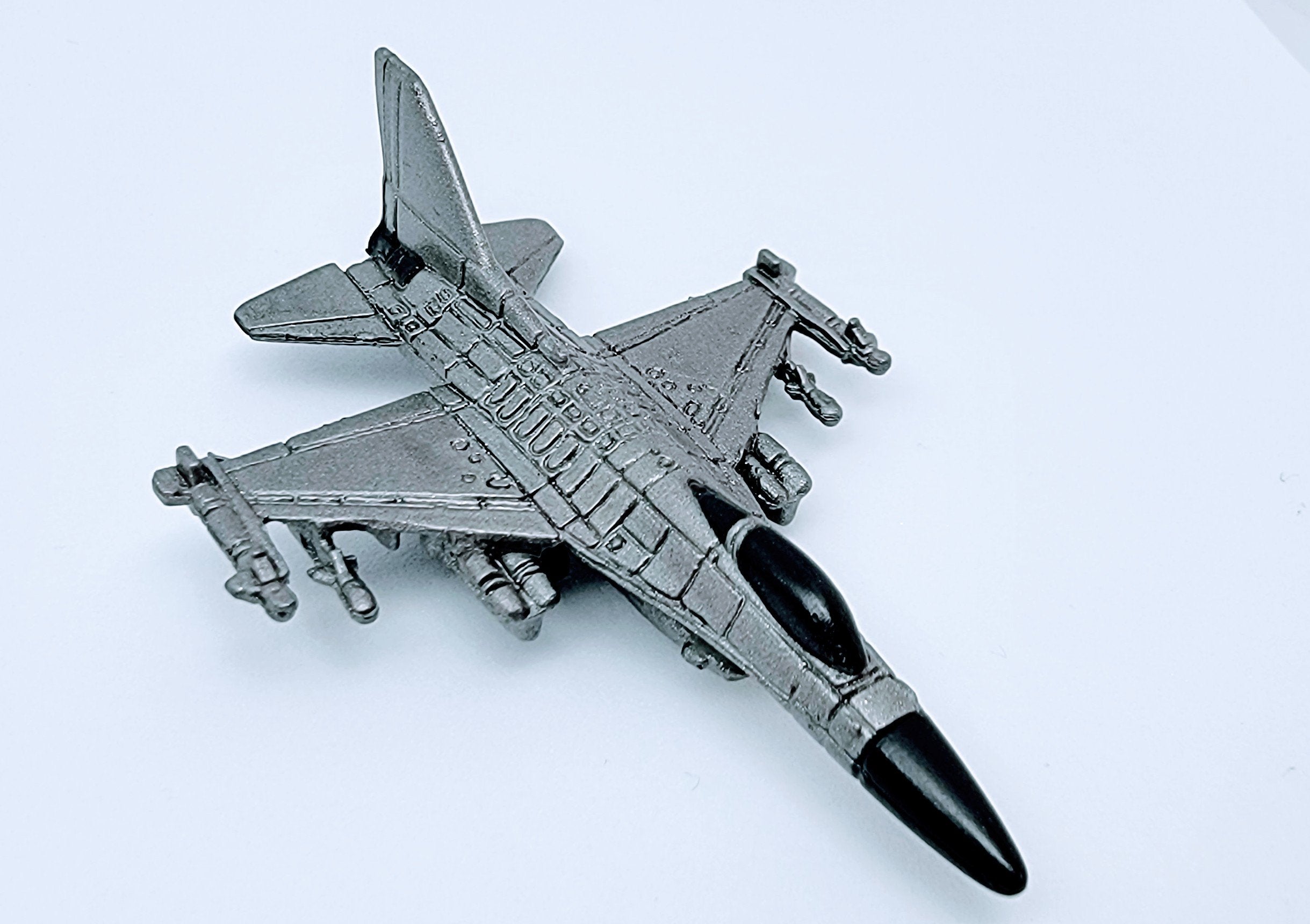 Micro Machines Military Dark Silver F-16 Viper Jet Fighter Miniature Toy MMB3 simple Xclusive Collectibles   