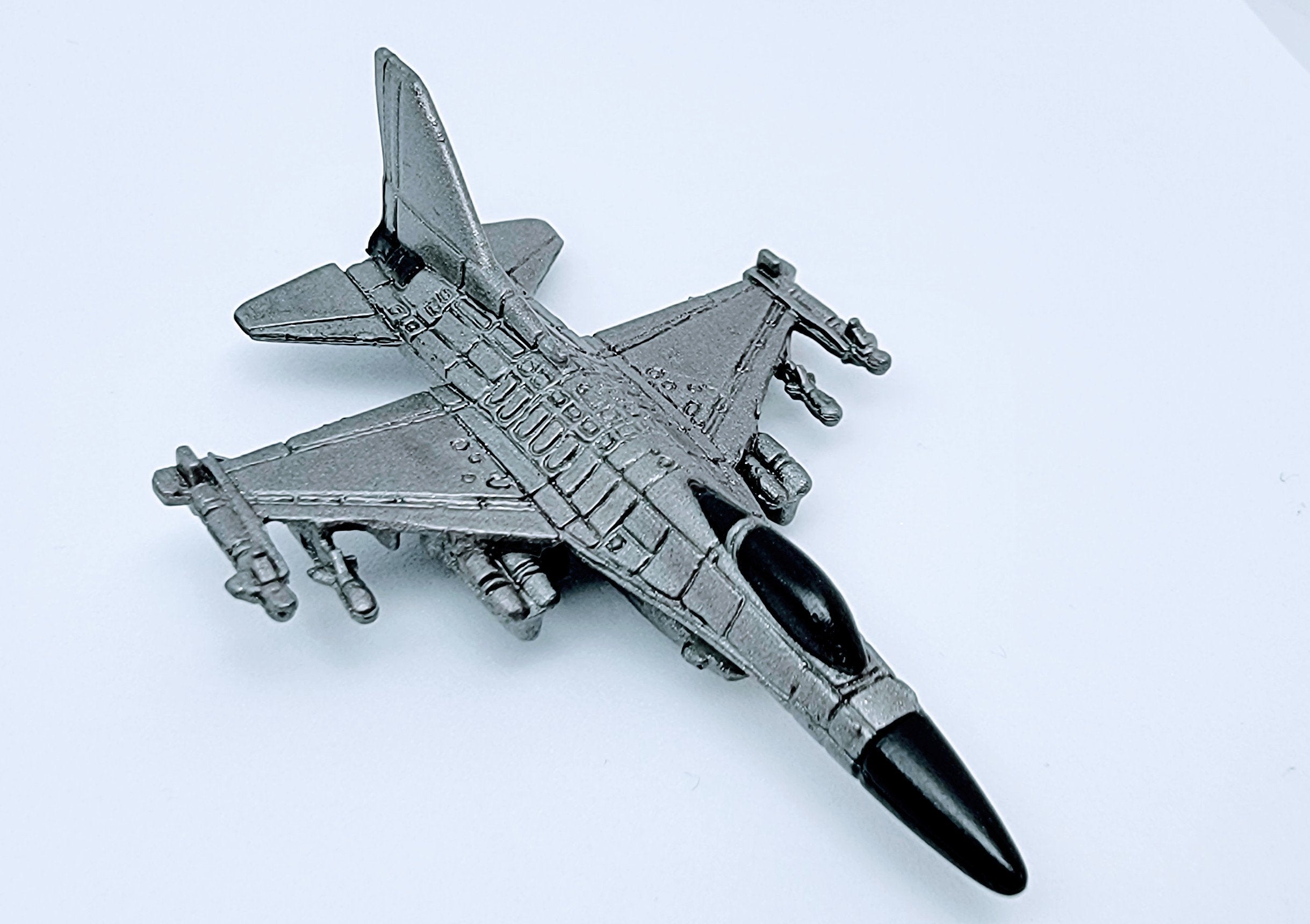 Micro Machines Military Dark Silver F-16 Viper Jet Fighter Miniature Toy MMB3 simple Xclusive Collectibles