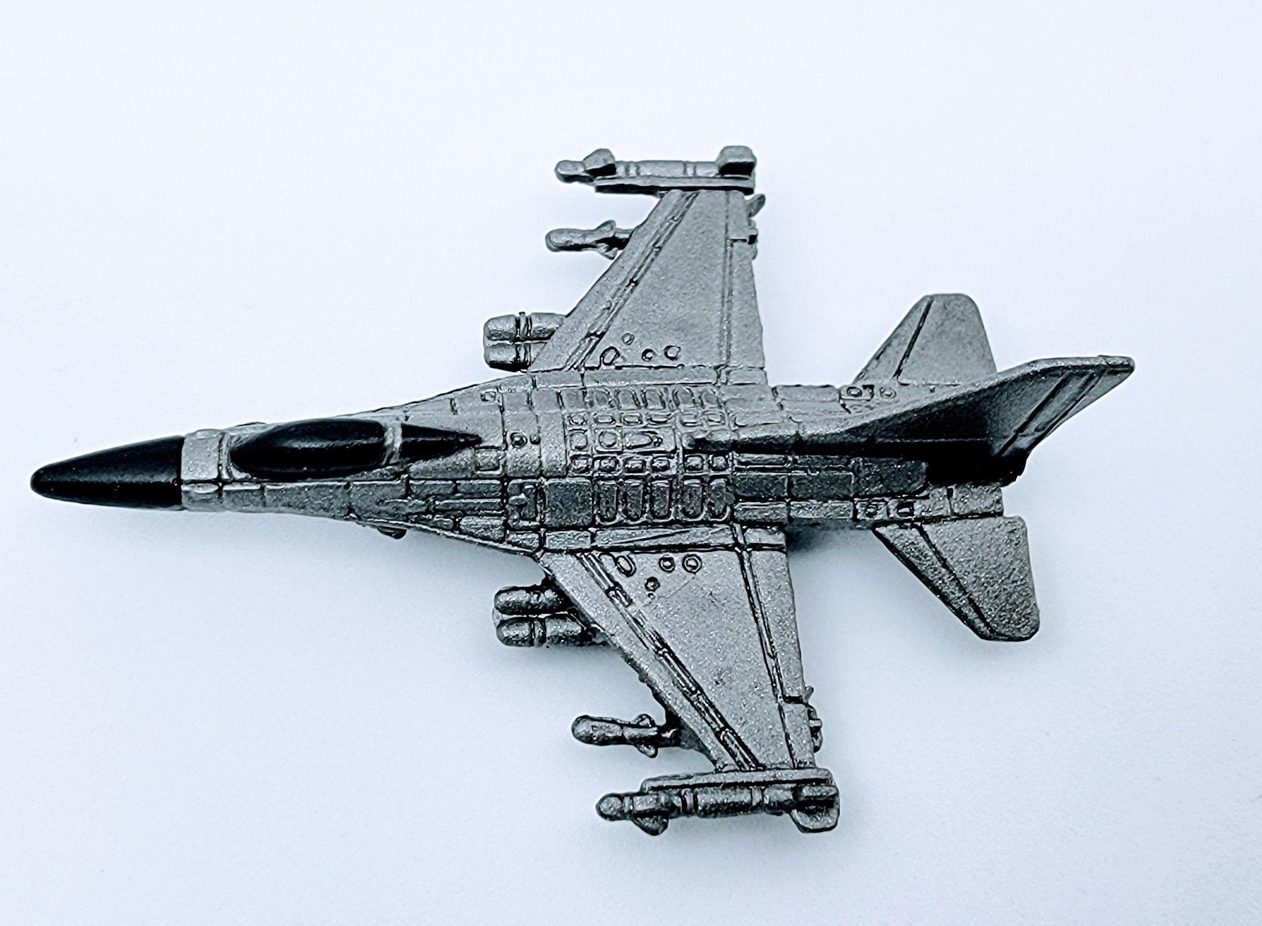 Micro Machines Military Dark Silver F-16 Viper Jet Fighter Miniature Toy MMB3 simple Xclusive Collectibles