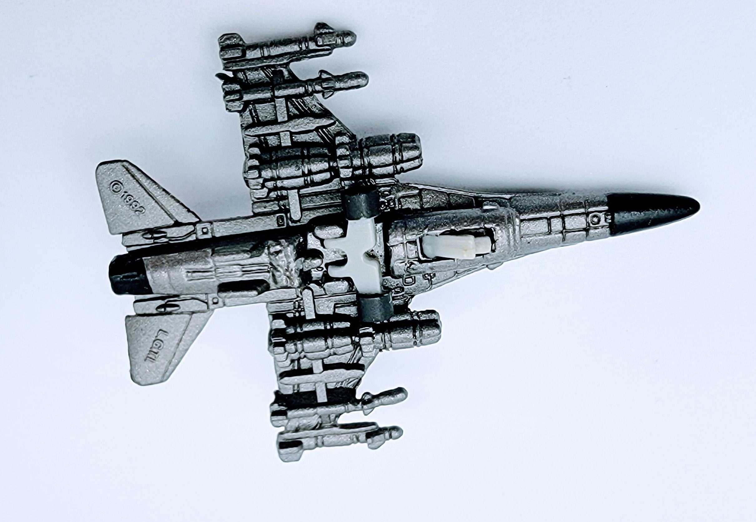 Micro Machines Military Dark Silver F-16 Viper Jet Fighter Miniature Toy MMB3 simple Xclusive Collectibles   