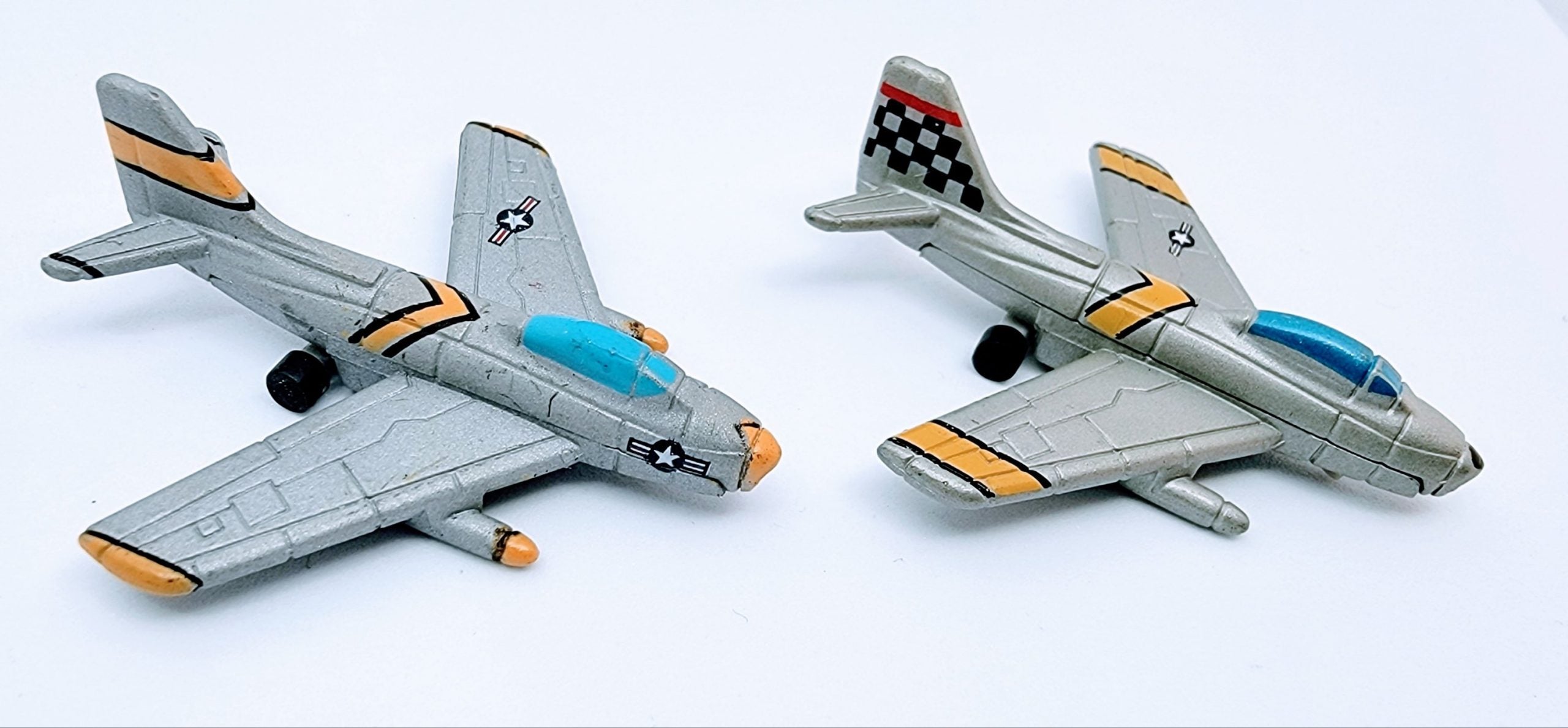 Micro Machines Military USAF F-86 Sabre Miniature Jet Fighter Lot of 2 Miniature Toy MMB3 simple Xclusive Collectibles