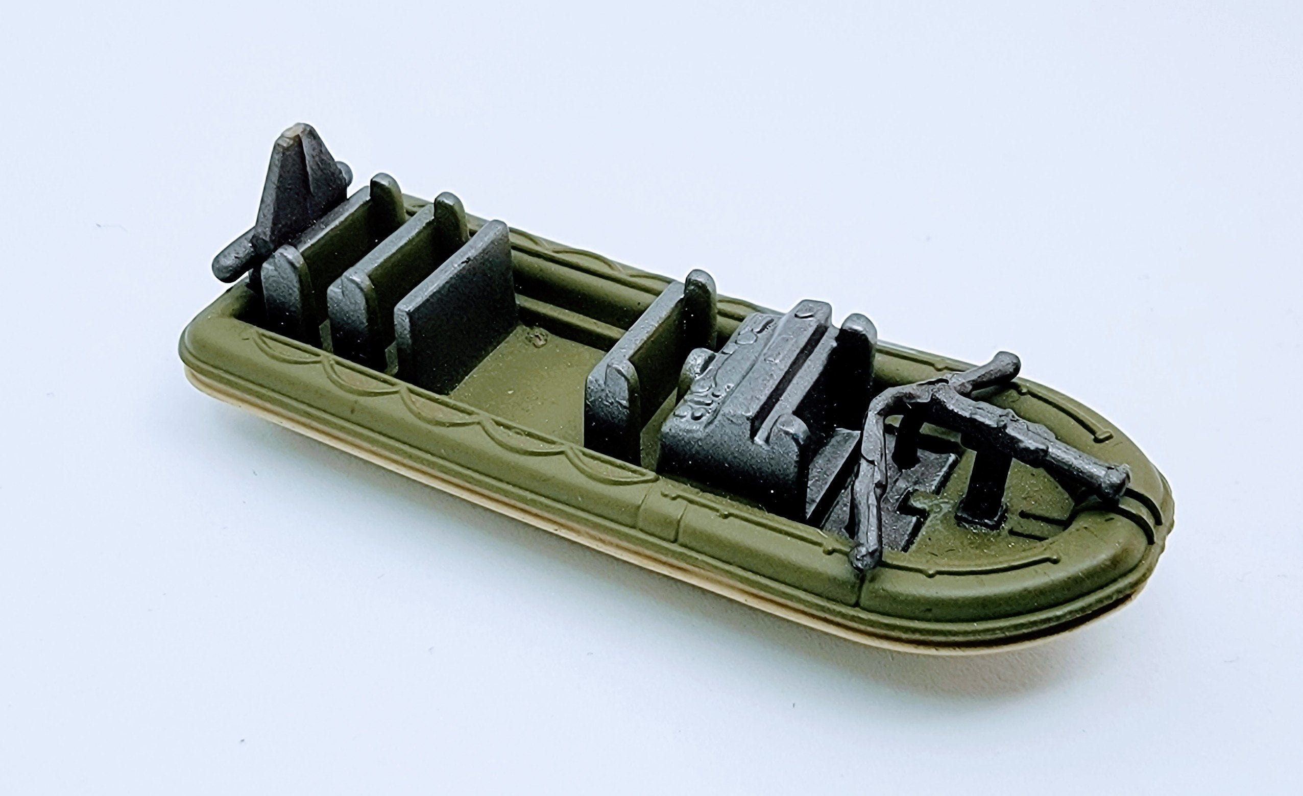 Micro Machines Military G.I. Joe Series RIB Rigid Inflatable Boat Green Riverine MMB3 simple Xclusive Collectibles   