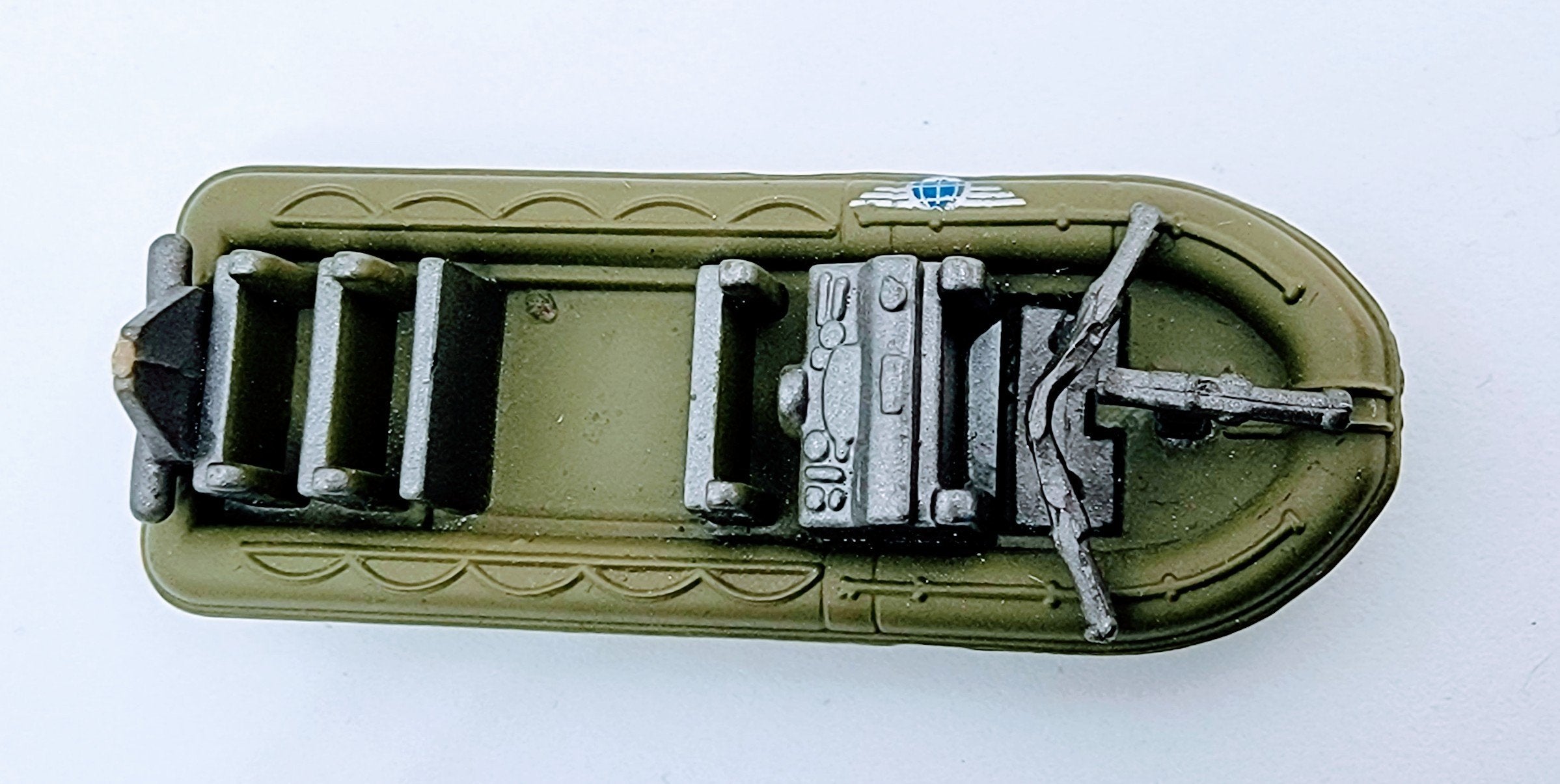 Micro Machines Military G.I. Joe Series RIB Rigid Inflatable Boat Green Riverine MMB3 simple Xclusive Collectibles