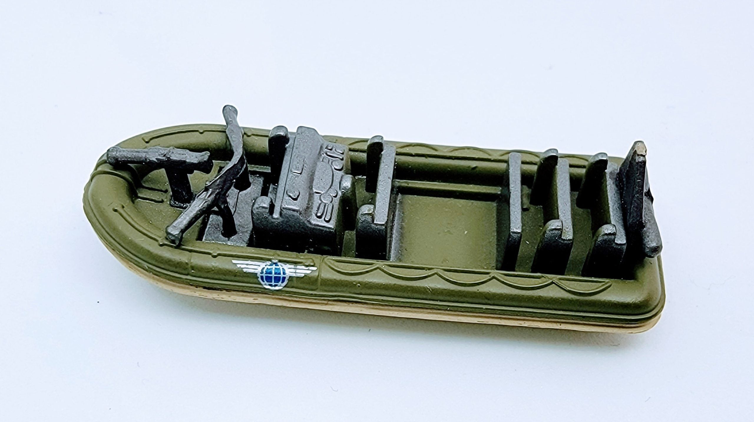 Micro Machines Military G.I. Joe Series RIB Rigid Inflatable Boat Green Riverine MMB3 simple Xclusive Collectibles   