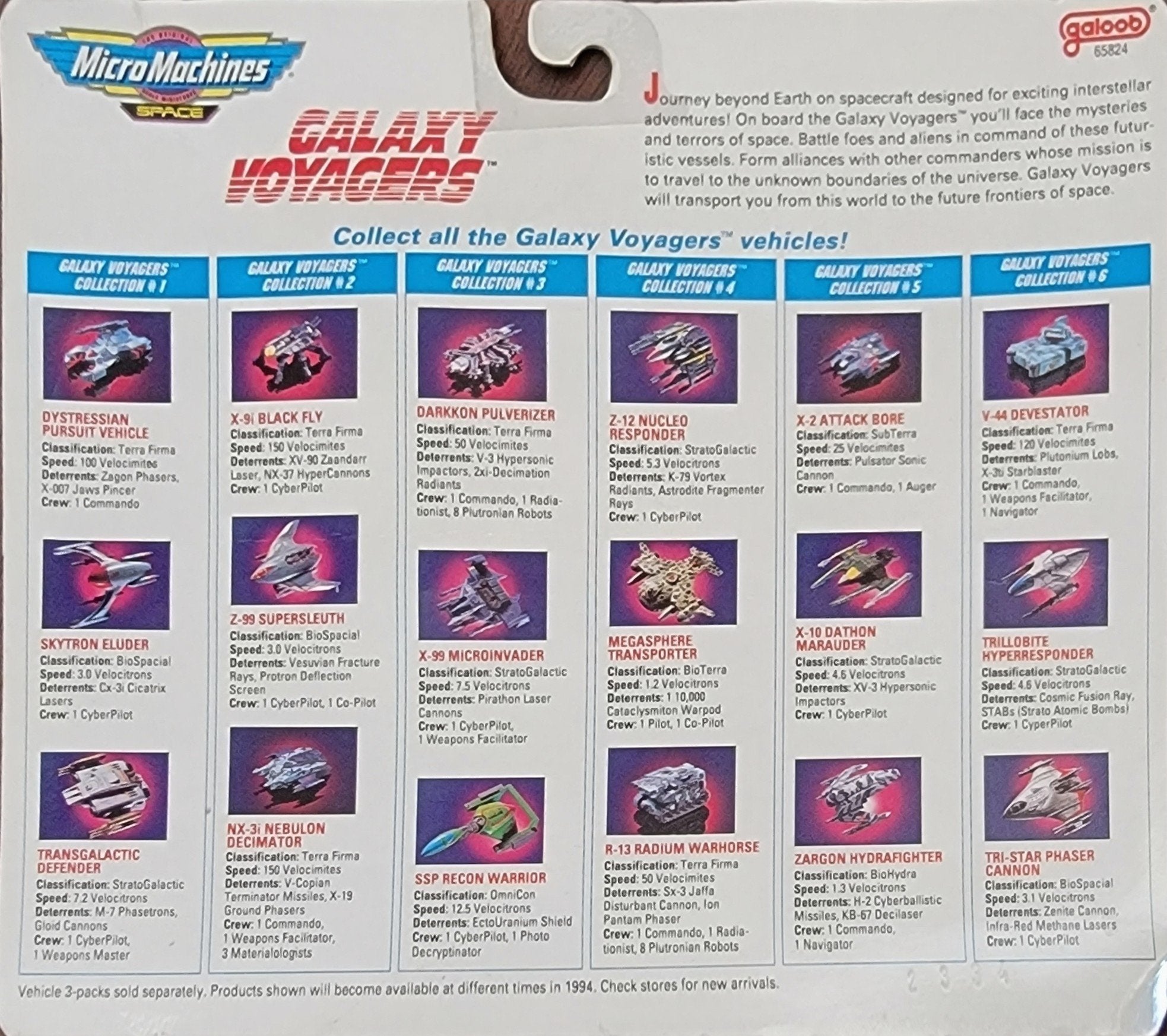 Micro Machines Galaxy Voyager Playset #2 Back, Micro Machines Galaxy Voyagers #2 Collectible Space Vehicle Miniature Toy Playset simple Xclusive Collectibles
