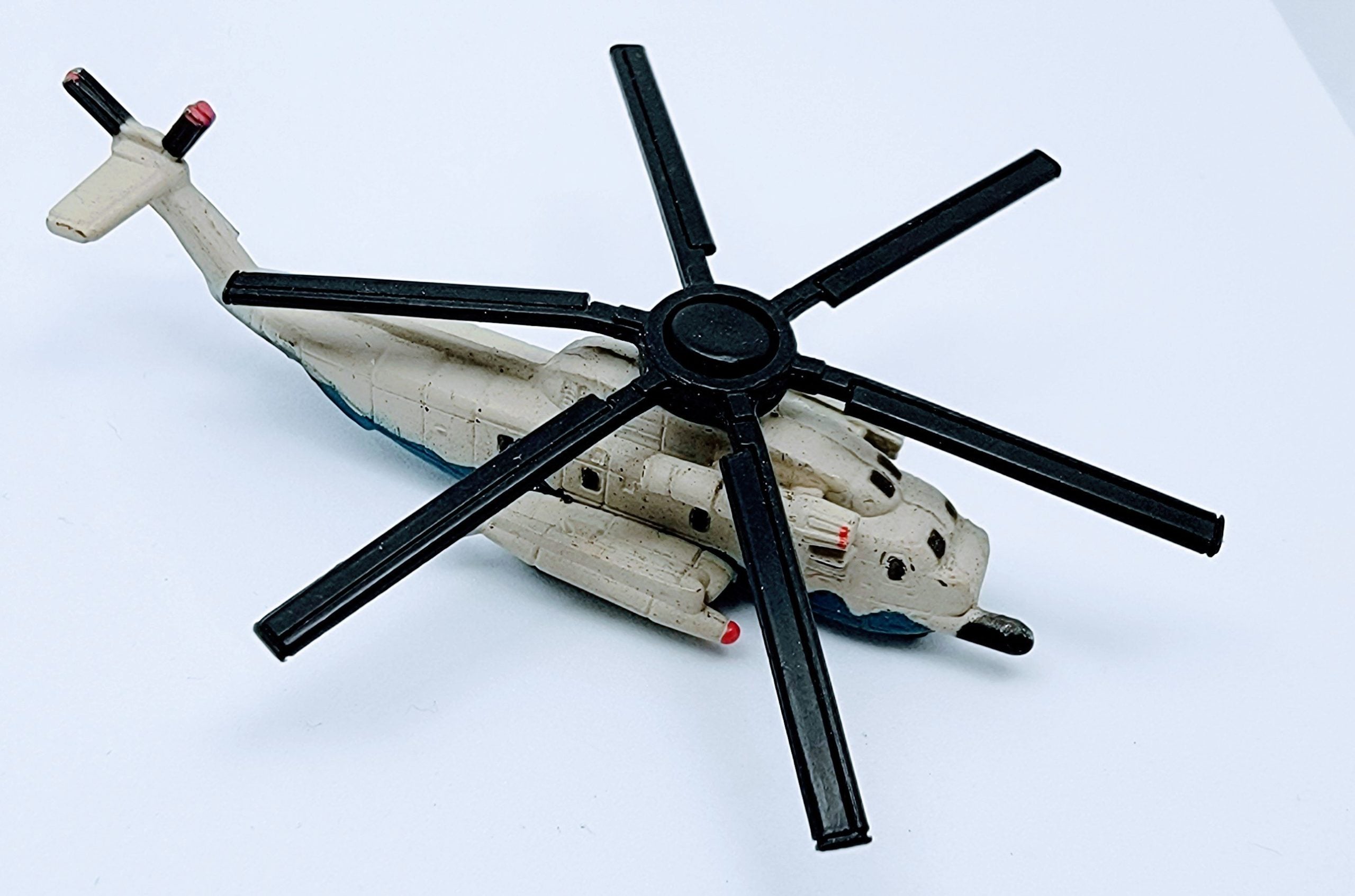 Micro Machines Military CH-53 Super Sea Stallion Helicoper Toy Miniature Vintage Collectible Grey & Blue MMVB1 simple Xclusive Collectibles