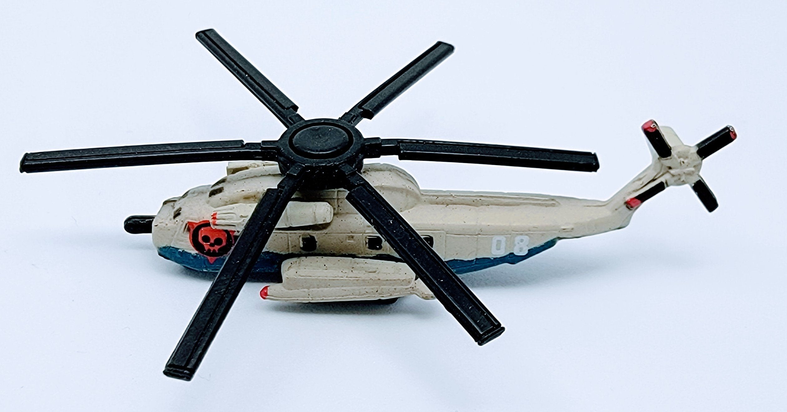 Micro Machines Military CH-53 Super Sea Stallion Helicoper Toy Miniature Vintage Collectible Grey & Blue MMVB1 simple Xclusive Collectibles