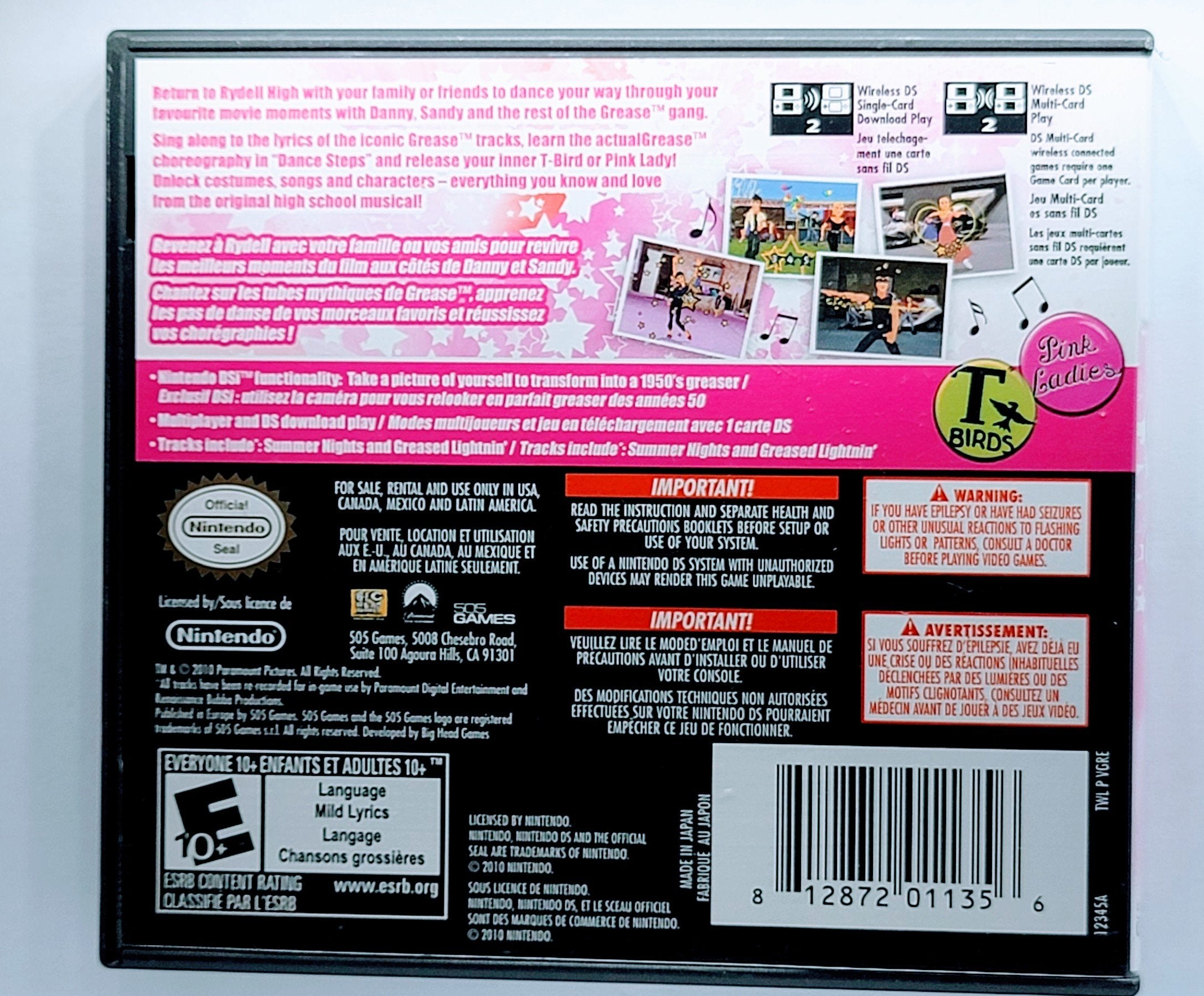 Grease: The Official Video Game Nintendo DS (2010) - Rock 'n' Roll Your Way! Xclusive Collectibles