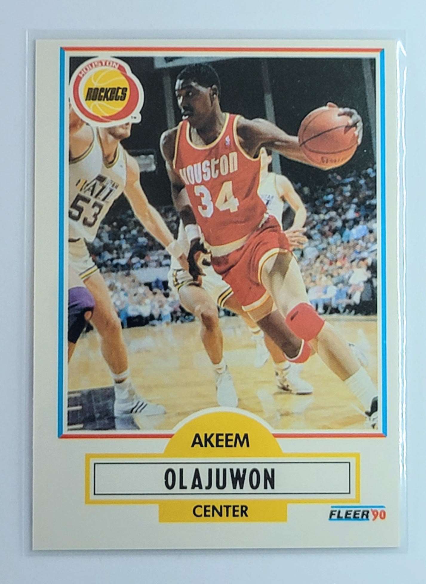1990 Fleer Akeem Olajuwon   Basketball Card  TH13C simple Xclusive Collectibles