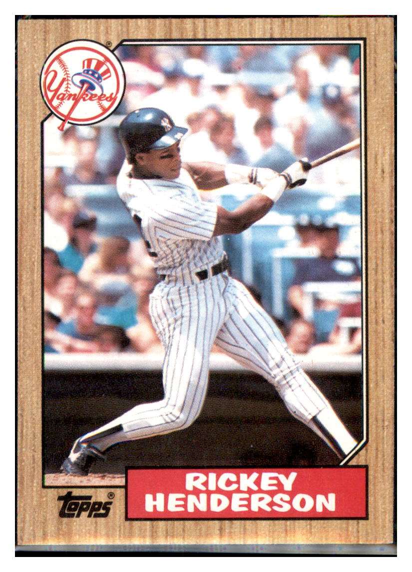 1987 Topps Rickey Henderson New York Yankees #735 Baseball card M32P1 simple Xclusive Collectibles