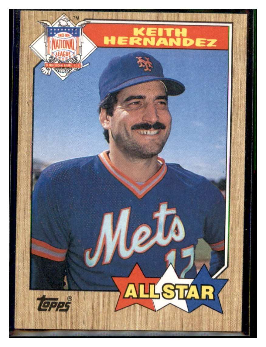 1987 Topps Keith Hernandez New York Mets #595 Baseball card M32P4 simple Xclusive Collectibles