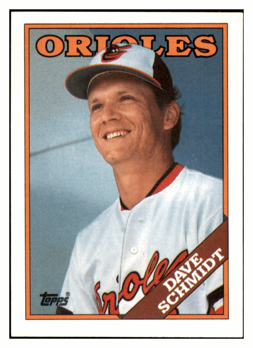 1988 Topps Dave Schmidt Baltimore Orioles #214 Baseball card BMB1B simple Xclusive Collectibles