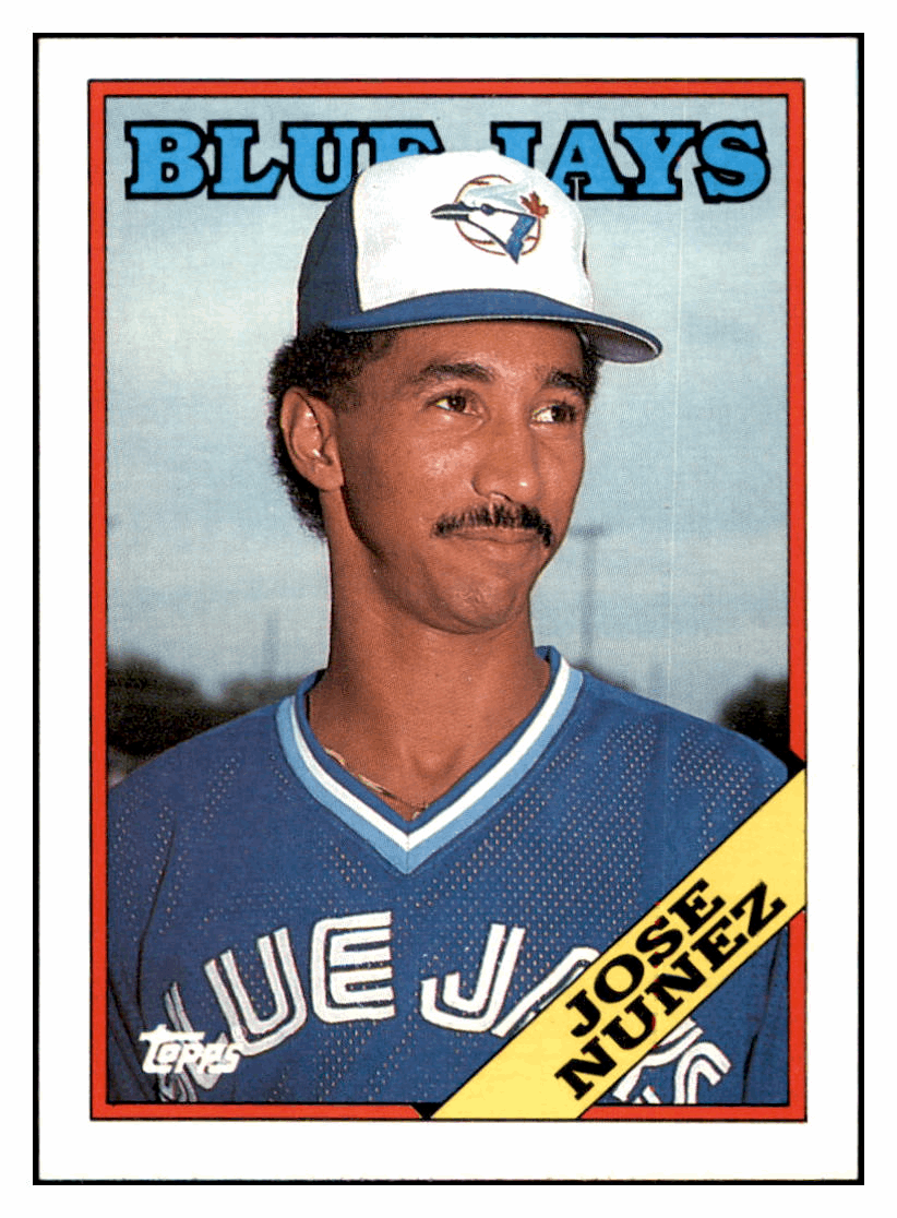 1988 Topps Jose Nunez Toronto Blue Jays #28 Baseball card BMB1B simple Xclusive Collectibles