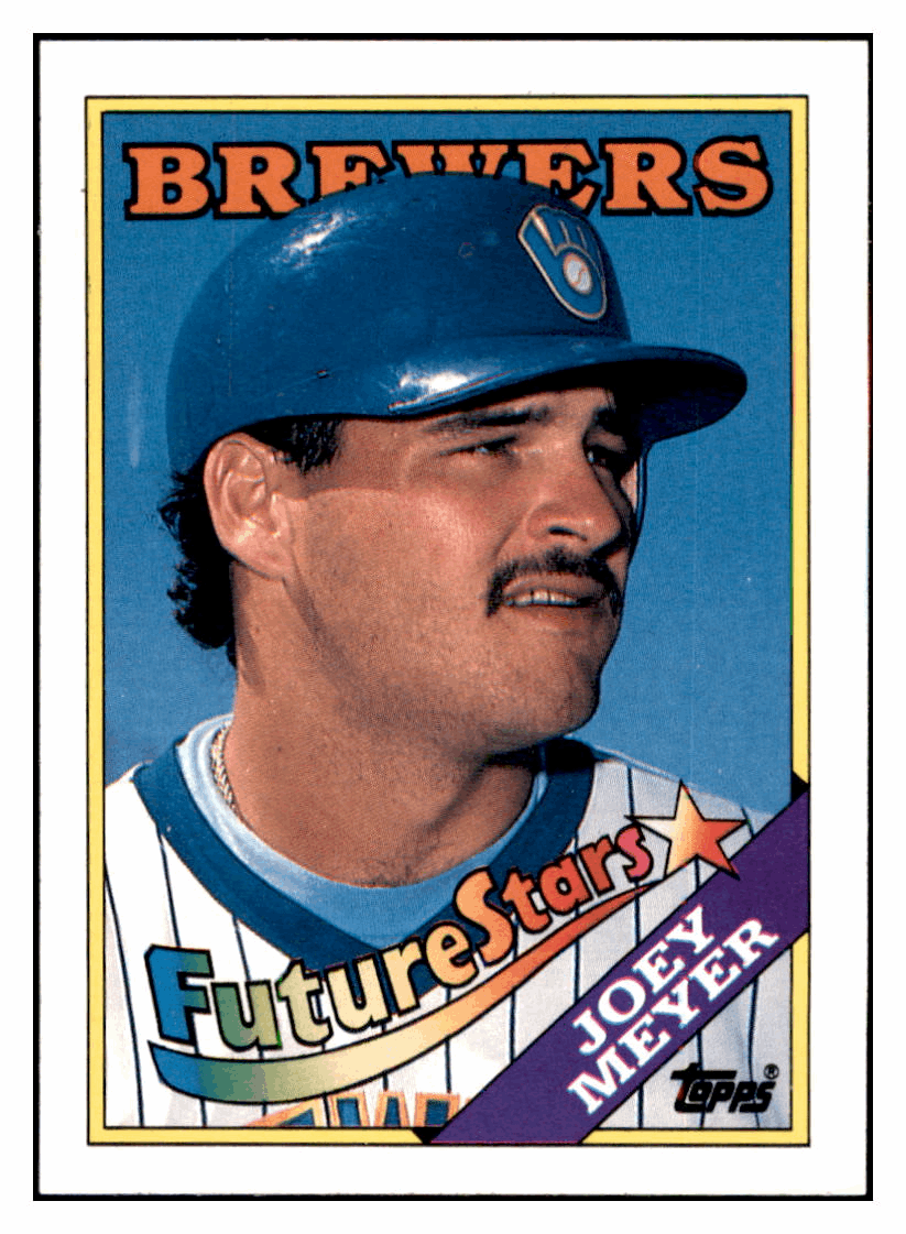 1988 Topps Joey Meyer Milwaukee Brewers #312 Baseball card BMB1B simple Xclusive Collectibles