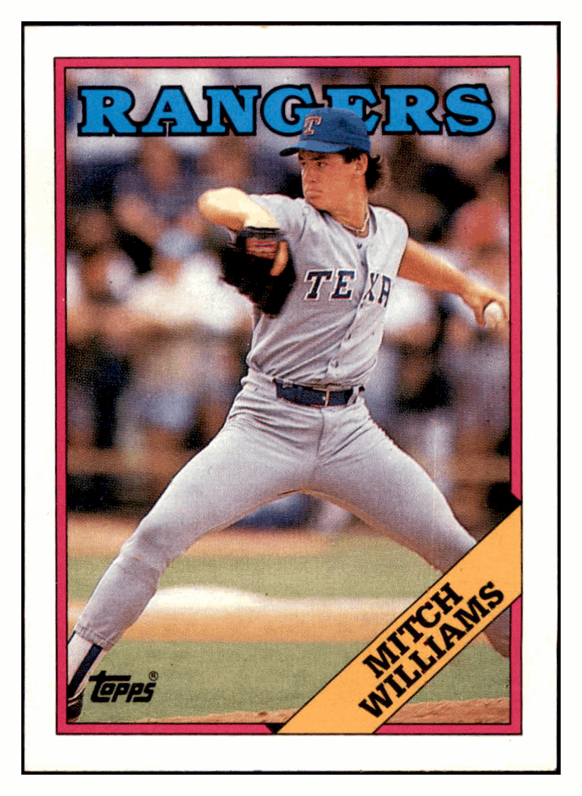 1988 Topps Mitch Williams Texas Rangers #26 Baseball card BMB1B simple Xclusive Collectibles