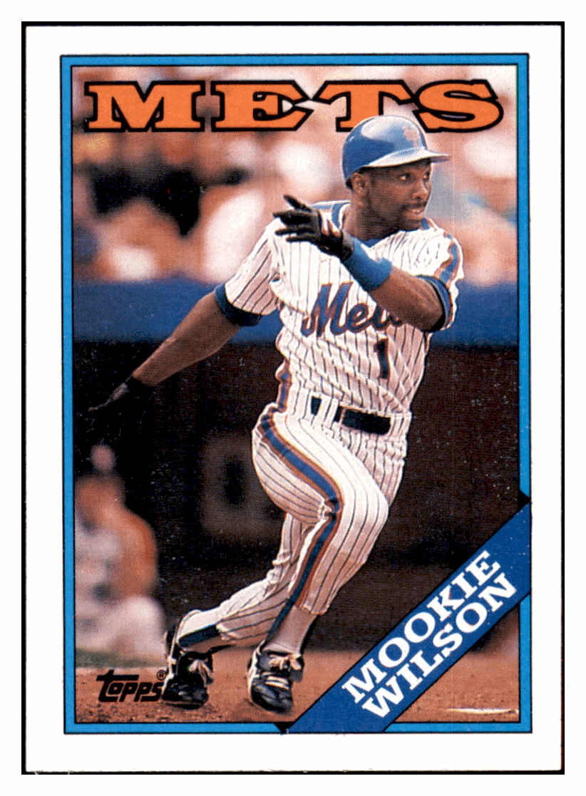 1988 Topps Mookie Wilson New York Mets #255 Baseball card BMB1B simple Xclusive Collectibles