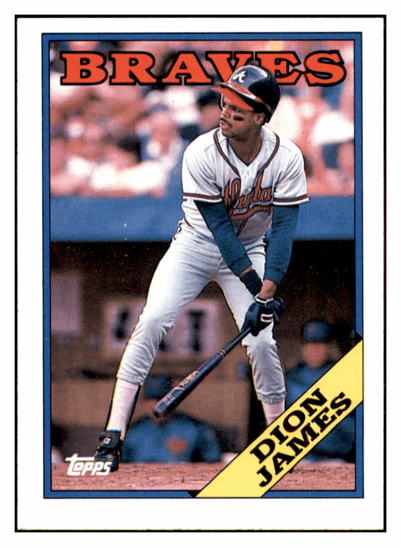 1988 Topps Dion James Atlanta Braves #408 Baseball card BMB1B simple Xclusive Collectibles