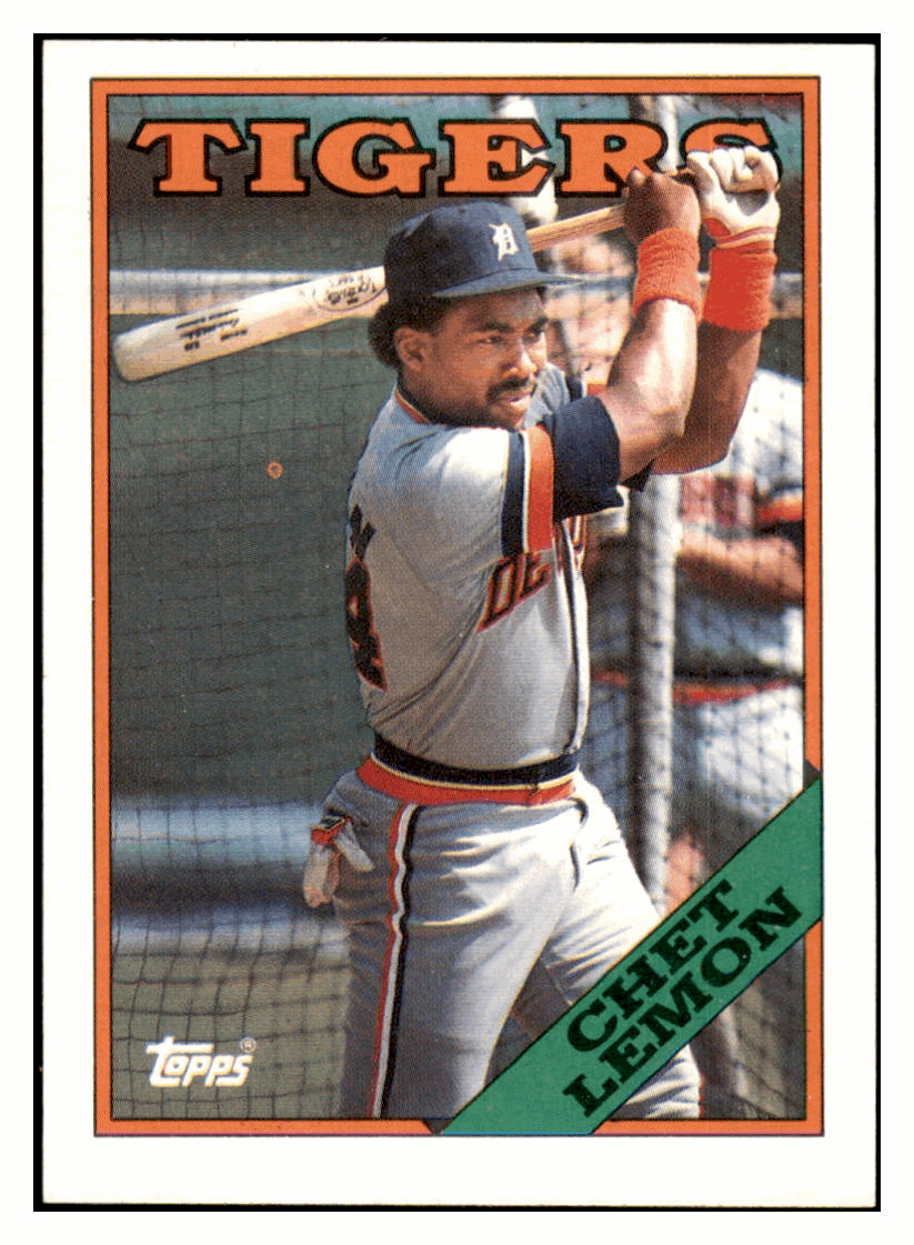 1988 Topps Chet Lemon Detroit Tigers #366 Baseball card BMB1B simple Xclusive Collectibles