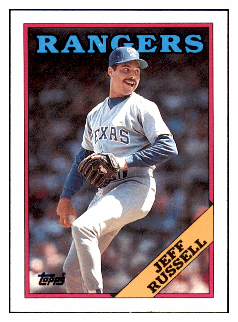 1988 Topps Jeff Russell    Texas Rangers #114 Baseball card   BMB1B simple Xclusive Collectibles   