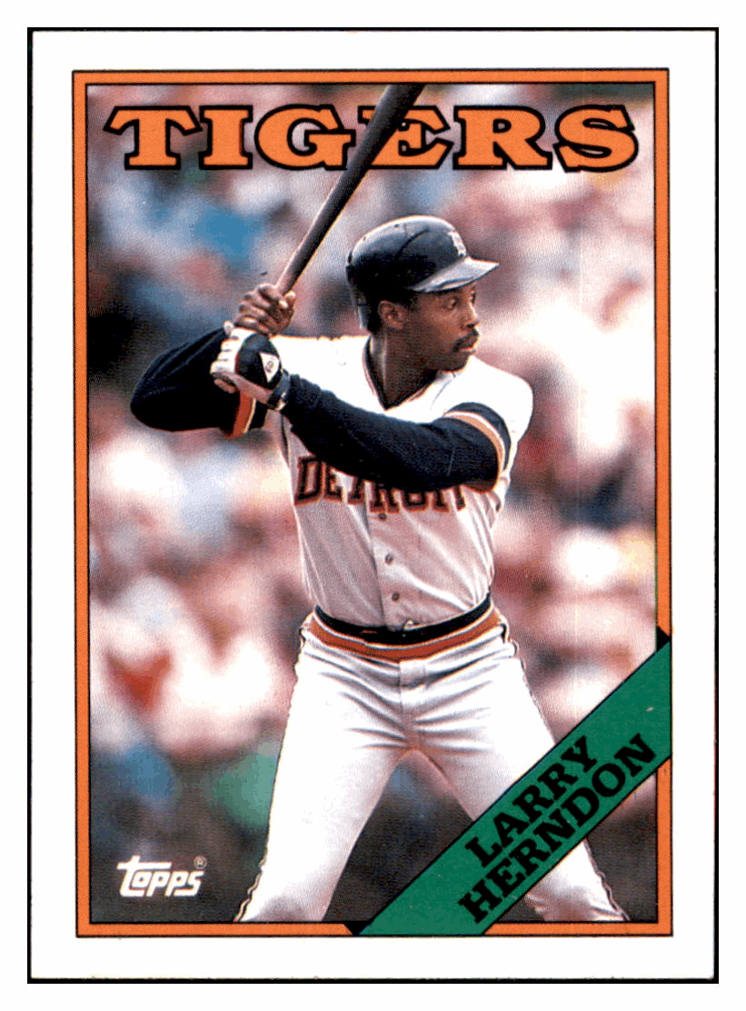 1988 Topps Larry Herndon    Detroit Tigers #743 Baseball card   BMB1B simple Xclusive Collectibles   