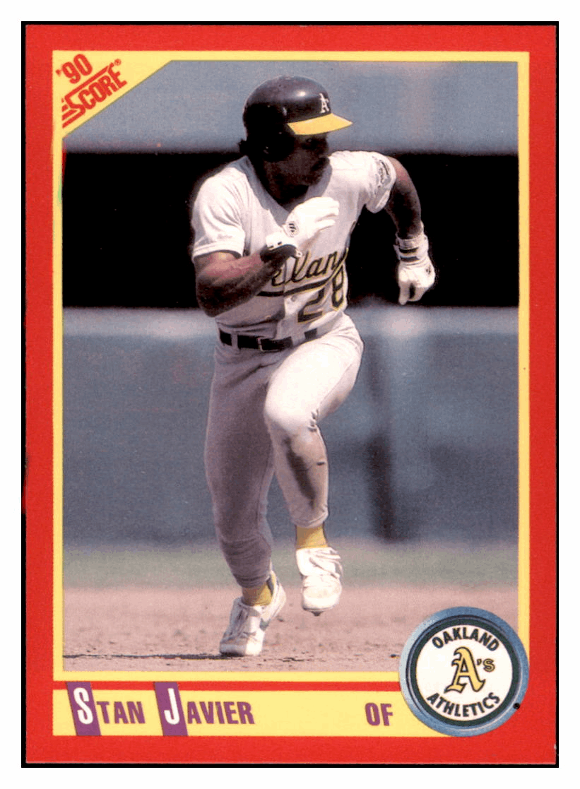 1990 Score Stan Javier Oakland Athletics Baseball Card GMMGB simple Xclusive Collectibles