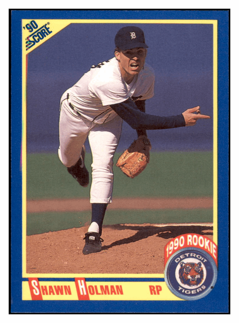 1990 Score Shawn Holman RC Detroit Tigers Baseball Card GMMGB simple Xclusive Collectibles