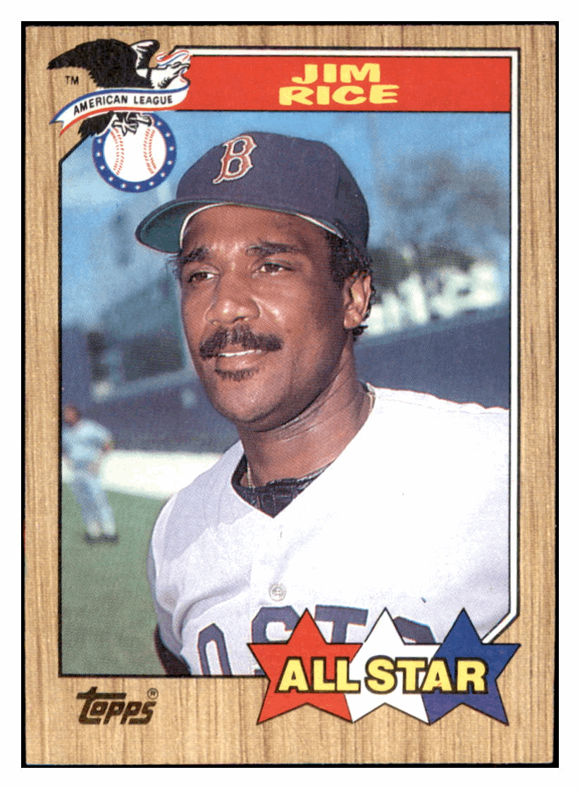 1987 Topps Jim Rice AS, LL Boston Red Sox Baseball Card GMMGD simple Xclusive Collectibles