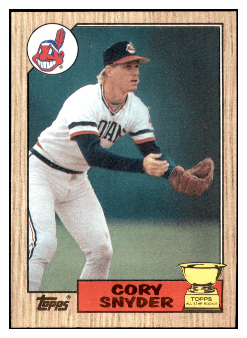 1987 Topps Cory Snyder ASR Cleveland Indians Baseball Card GMMGD simple Xclusive Collectibles