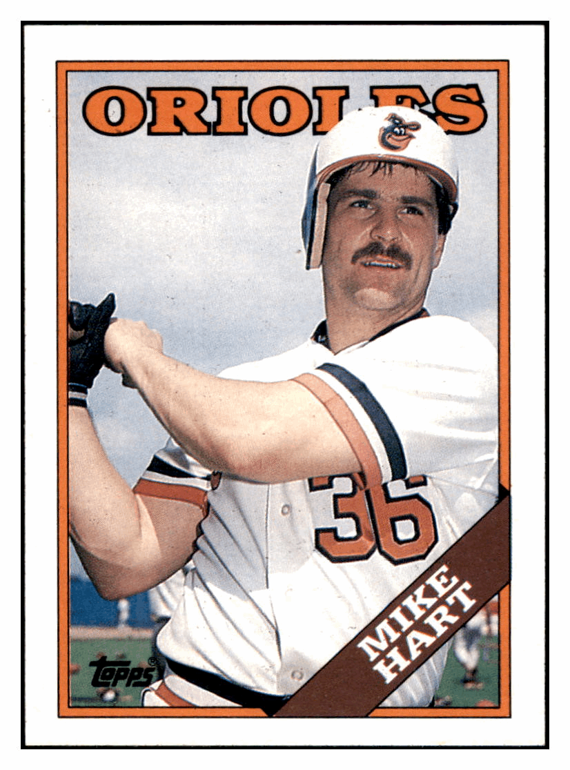 1988 Topps Mike Hart RC Baltimore Orioles Baseball Card GMMGD simple Xclusive Collectibles