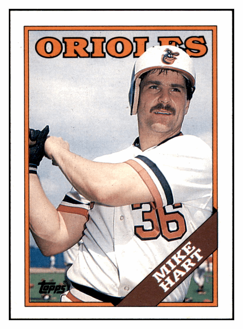 1988 Topps Mike Hart   RC Baltimore Orioles Baseball Card GMMGD simple Xclusive Collectibles   