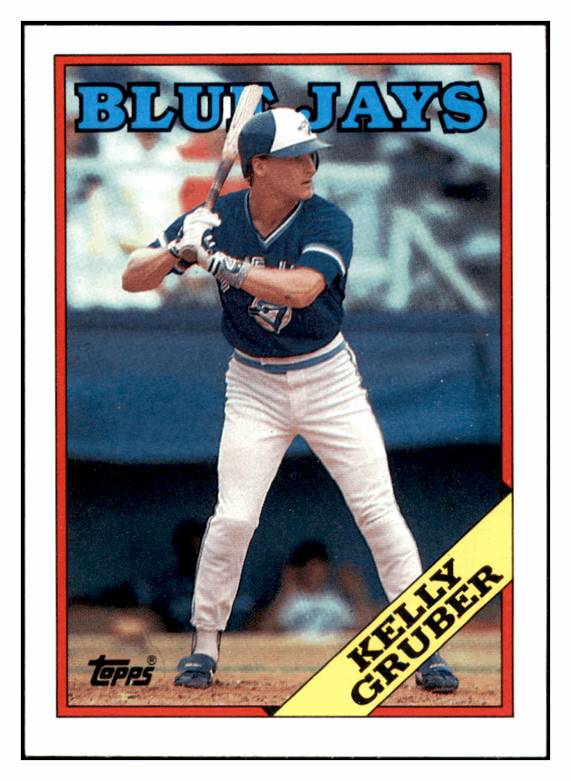 1988 Topps Kelly Gruber Toronto Blue Jays Baseball Card GMMGD