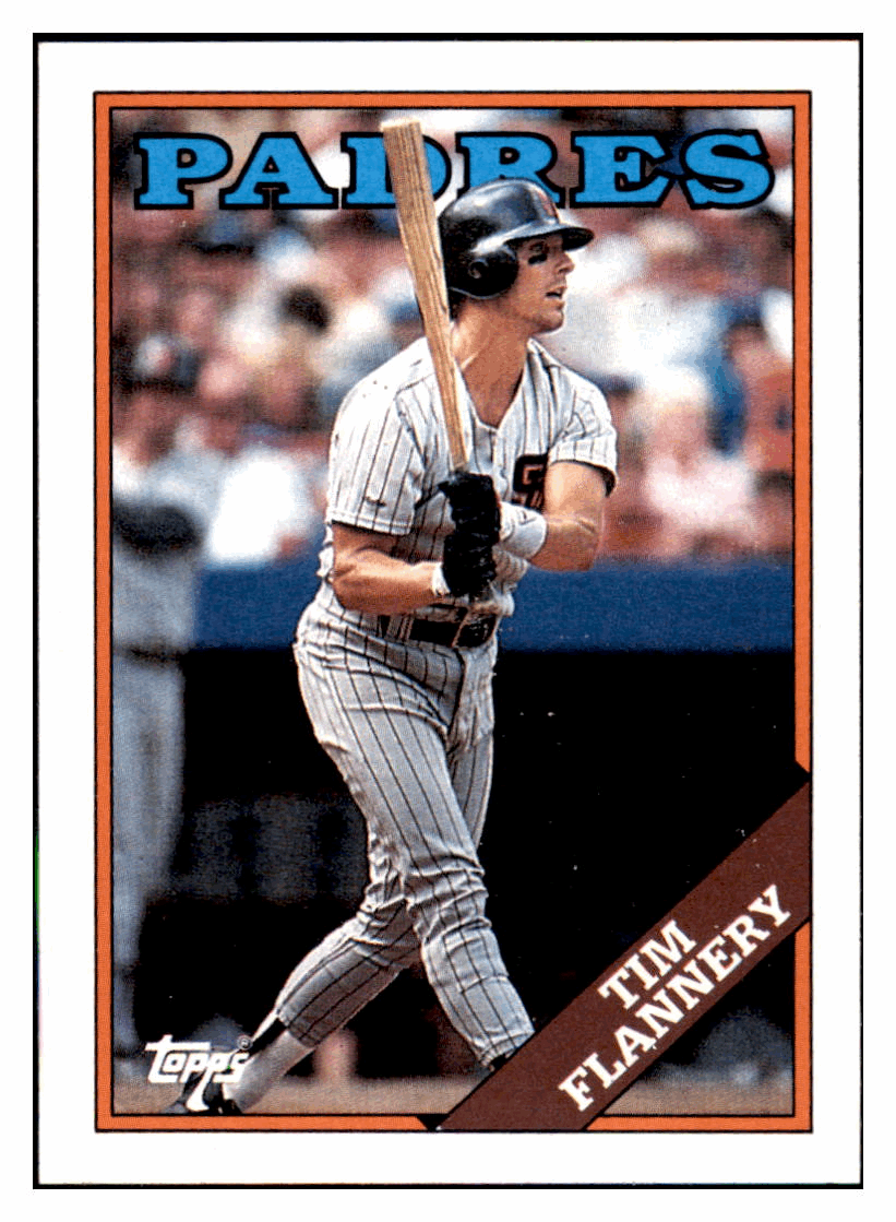 1988 Topps Tim Flannery San Diego Padres Baseball Card GMMGD simple Xclusive Collectibles