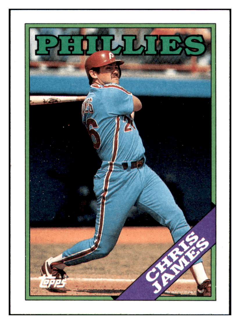 1988 Topps Chris James   Philadelphia Phillies Baseball Card GMMGD simple Xclusive Collectibles