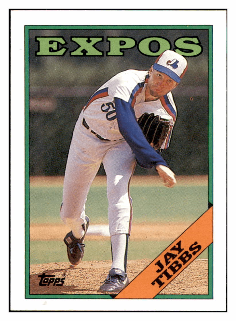 1988 Topps Jay Tibbs Montreal Expos Baseball Card GMMGD simple Xclusive Collectibles