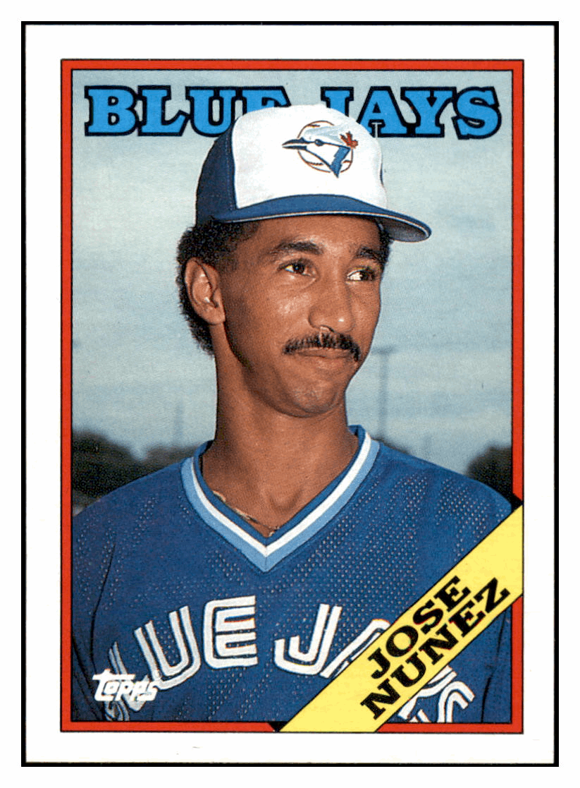 1988 Topps Jose Nunez RC Toronto Blue Jays Baseball Card GMMGD simple Xclusive Collectibles