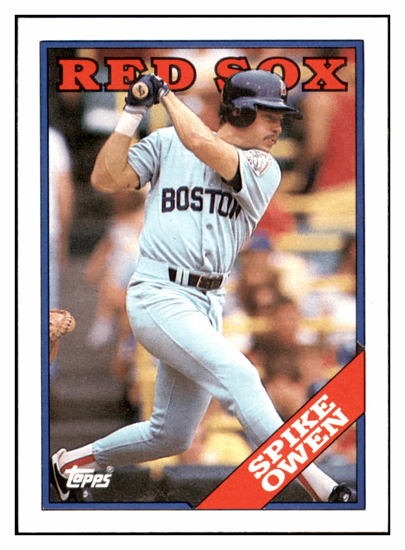 1988 Topps Spike Owen   Boston Red Sox Baseball Card GMMGD simple Xclusive Collectibles