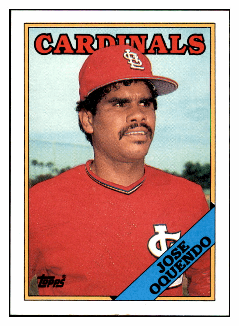 1988 Topps Jose Oquendo St. Louis Cardinals Baseball Card GMMGD simple Xclusive Collectibles