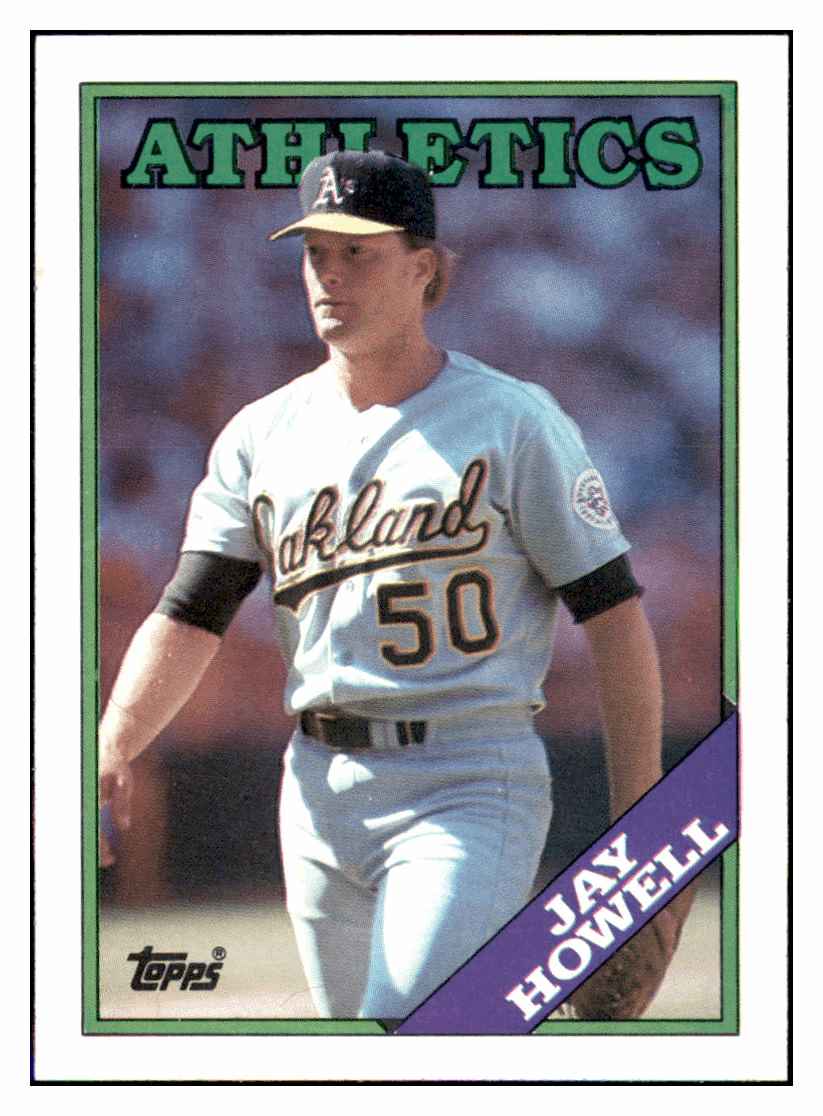 1988 Topps Jay Howell Oakland Athletics Baseball Card GMMGD simple Xclusive Collectibles