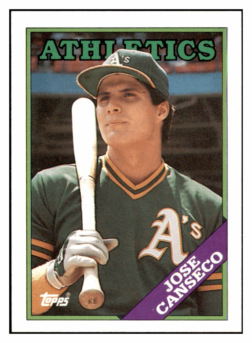 1988 Topps Jose Canseco Oakland Athletics Baseball Card GMMGD simple Xclusive Collectibles