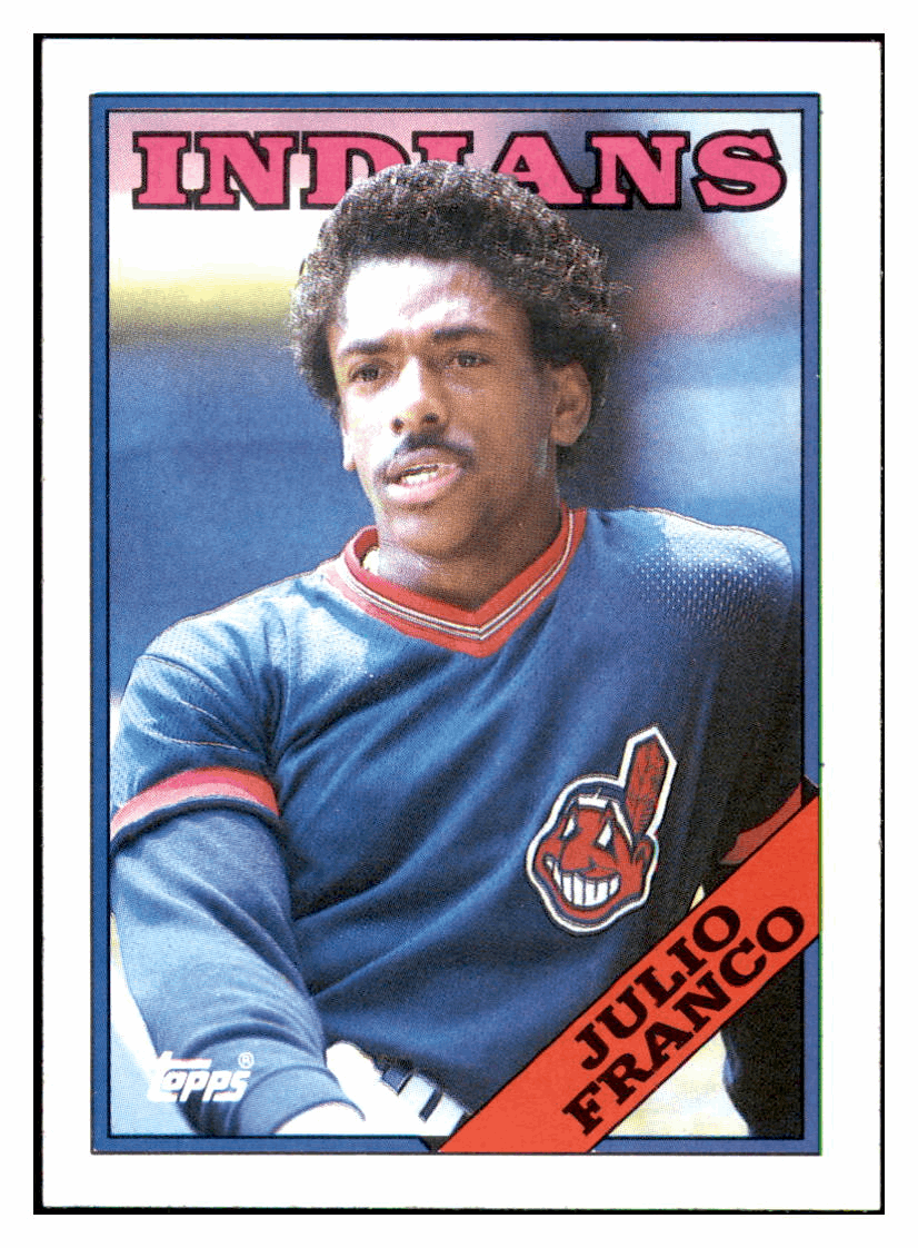 1988 Topps Julio Franco Cleveland Indians Baseball Card GMMGD simple Xclusive Collectibles