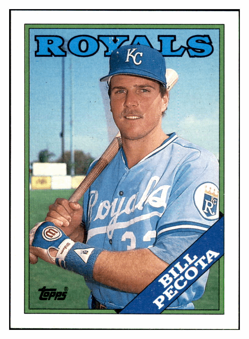 1988 Topps Bill Pecota RC Kansas City Royals Baseball Card GMMGD simple Xclusive Collectibles