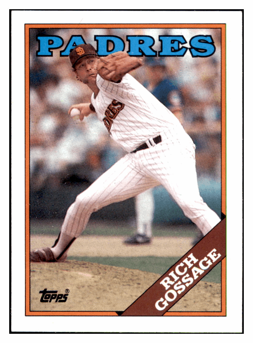1988 Topps Rich Gossage San Diego Padres Baseball Card GMMGD simple Xclusive Collectibles
