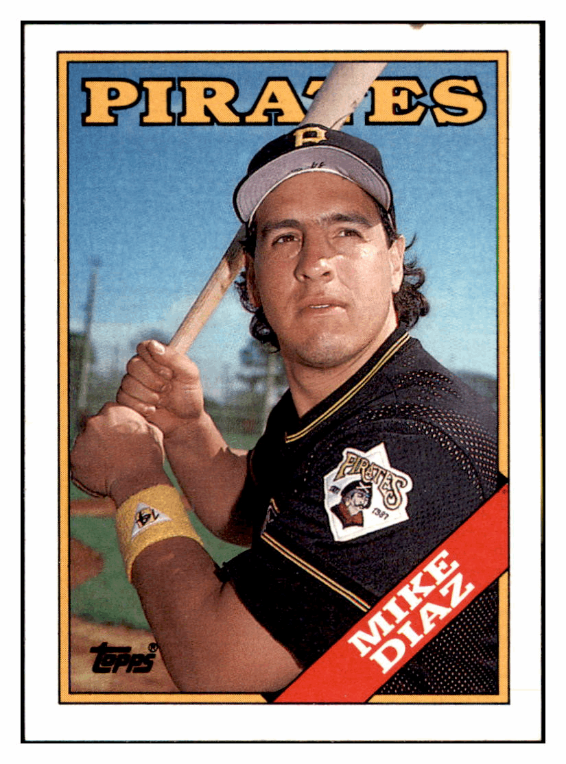 1988 Topps Mike Diaz Pittsburgh Pirates Baseball Card GMMGD simple Xclusive Collectibles