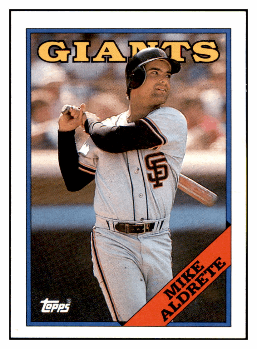 1988 Topps Mike Aldrete San Francisco Giants Baseball Card GMMGD simple Xclusive Collectibles