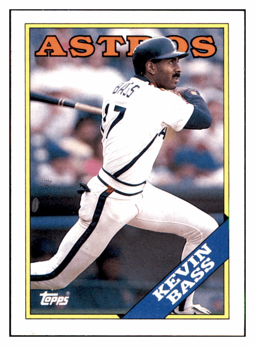 1988 Topps Kevin Bass Houston Astros Baseball Card GMMGD simple Xclusive Collectibles