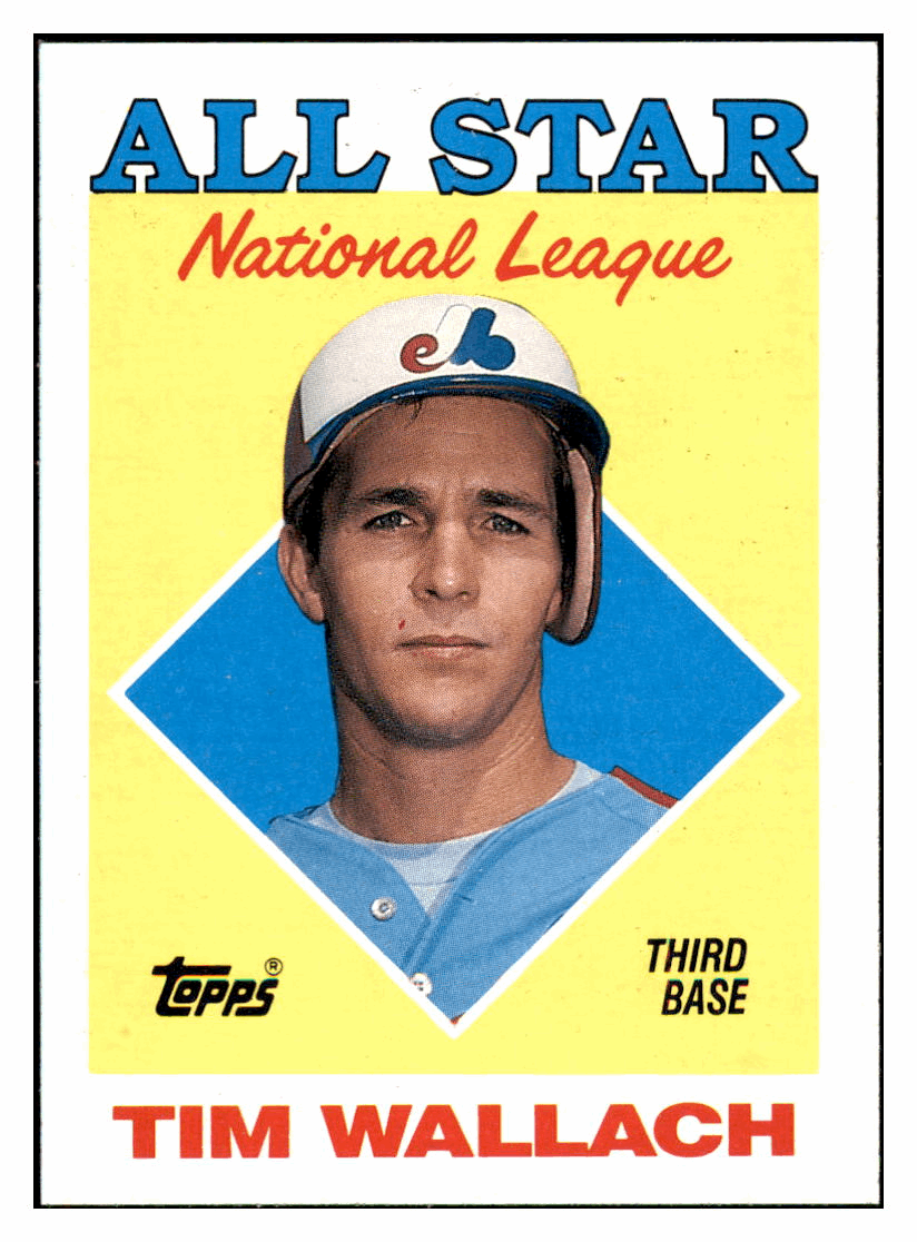 1988 Topps Tim Wallach AS, LL Montreal Expos Baseball Card GMMGD simple Xclusive Collectibles