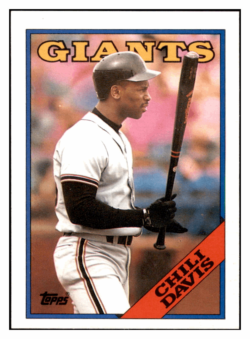 1988 Topps Chili Davis San Francisco Giants Baseball Card GMMGD_1a simple Xclusive Collectibles