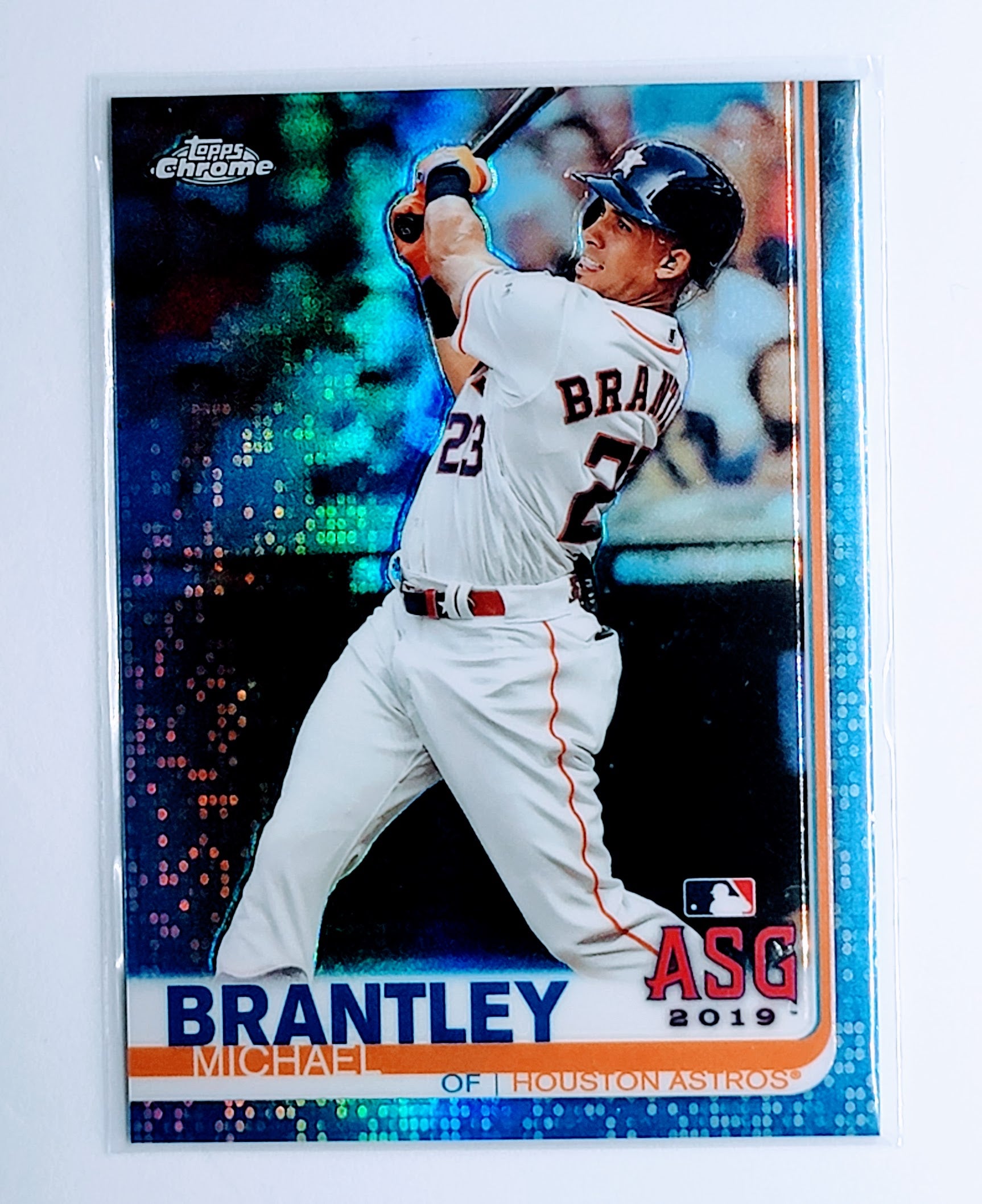 2019 Topps Chrome Update
  Edition Michael Brantley   ASG Houston
  Astros Baseball Card  TH1CB simple Xclusive Collectibles